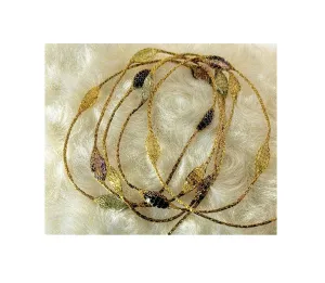 14kt yellow gold necklace with gem stones