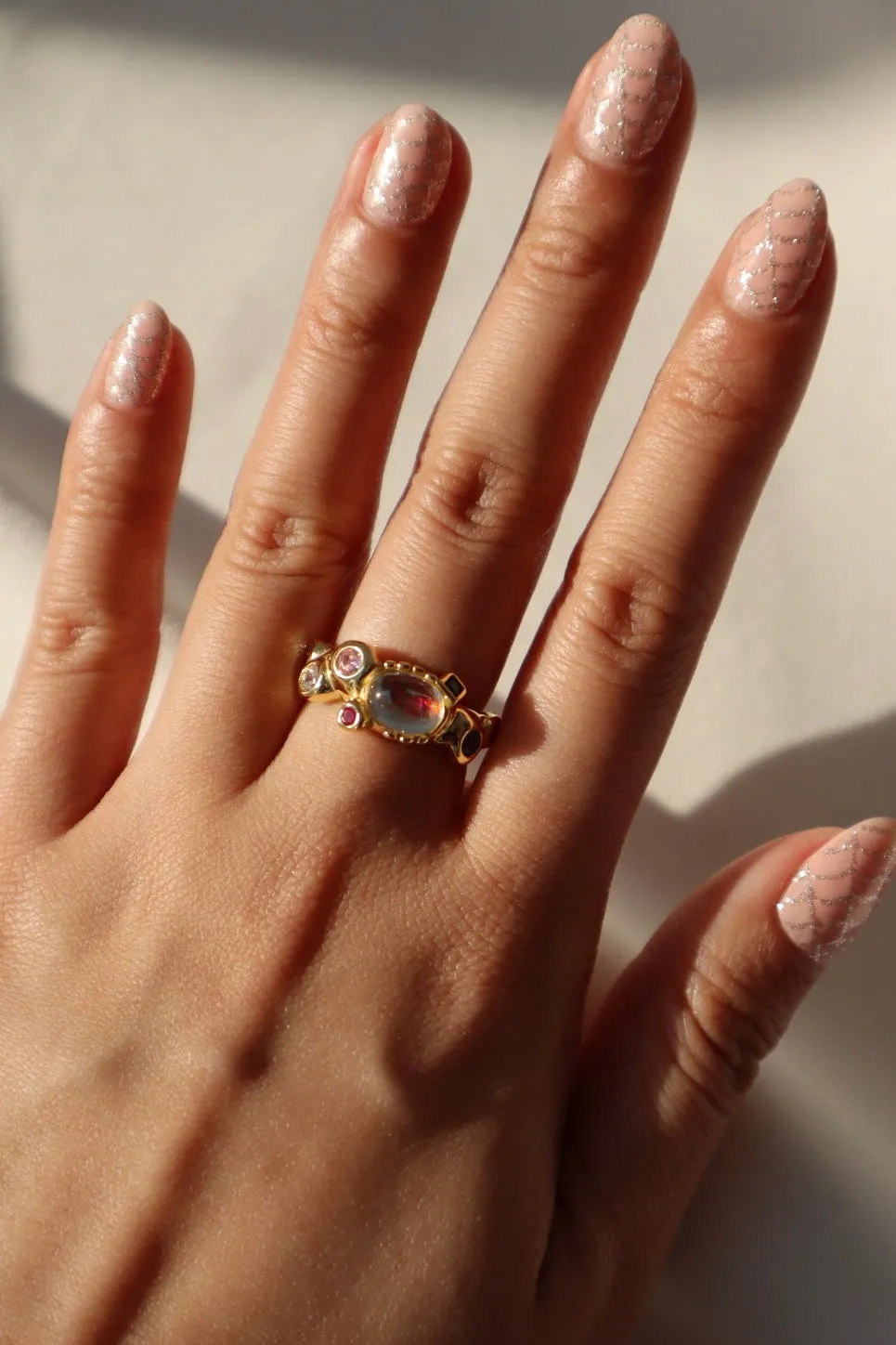 18k Gold Vermeil Moonstone Ring