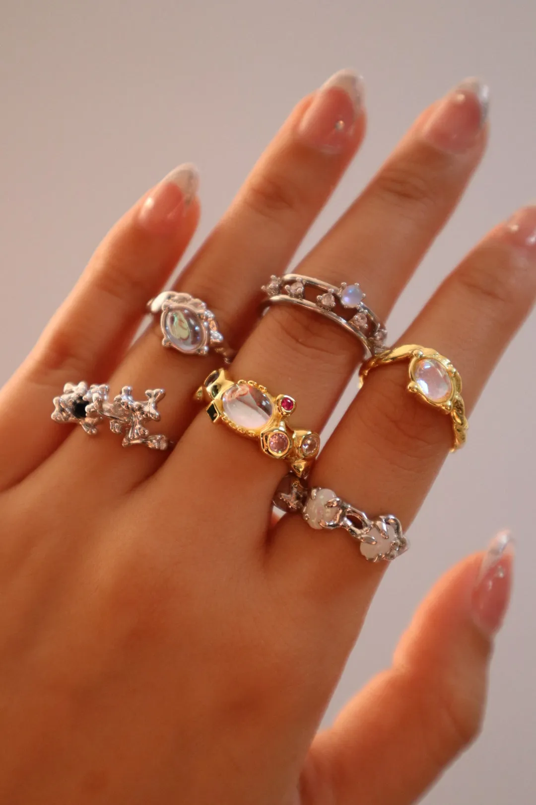 18k Gold Vermeil Moonstone Ring
