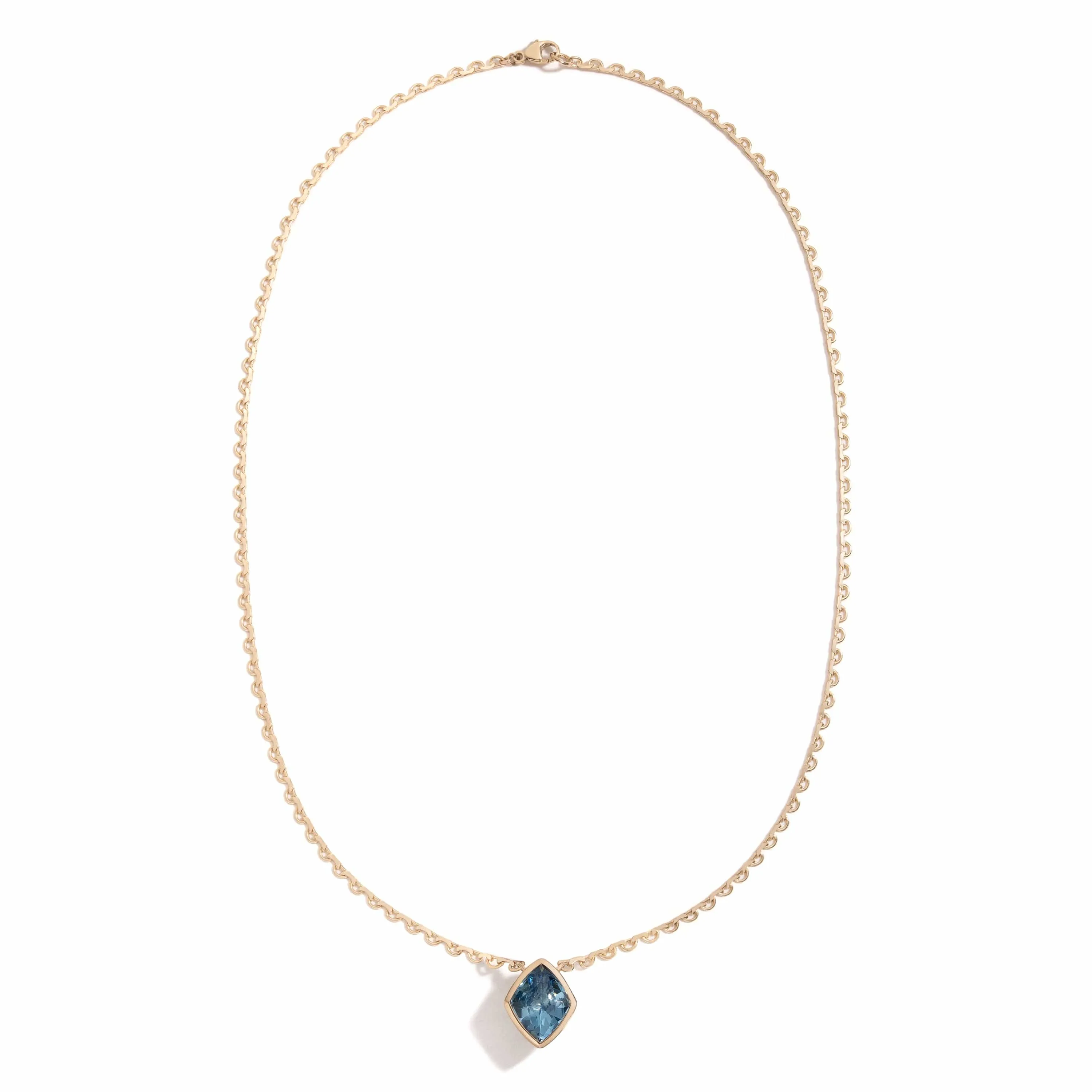 3.24ct Anza aquamarine lace necklace