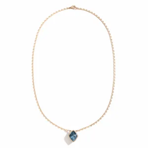 3.24ct Anza aquamarine lace necklace