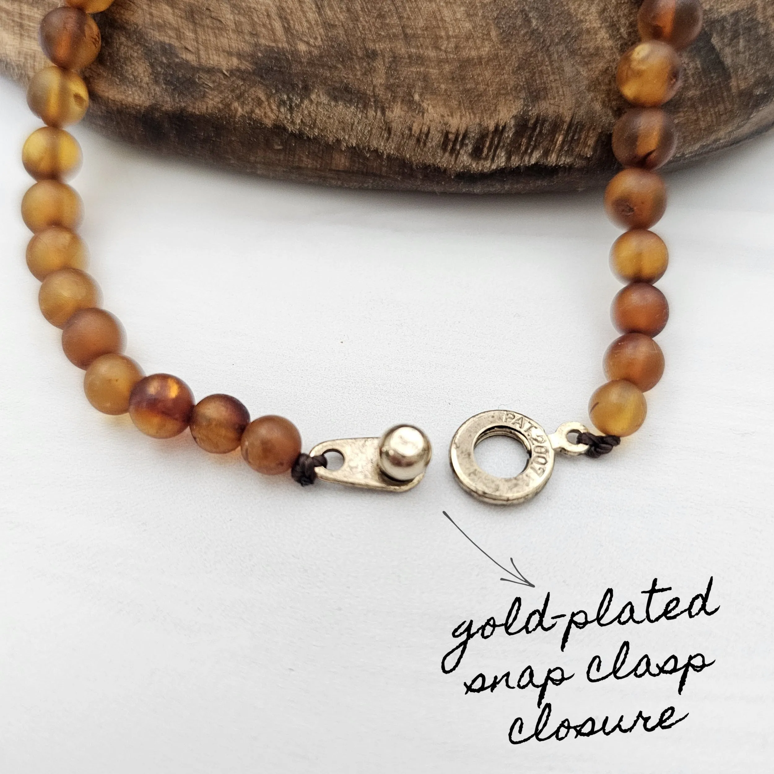 Adults | Freshwater Pearl Accent   Raw Cognac Amber Necklace
