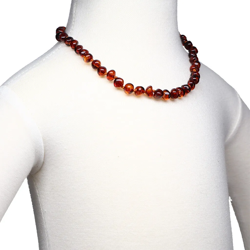 Amber Necklace Dark Cognac