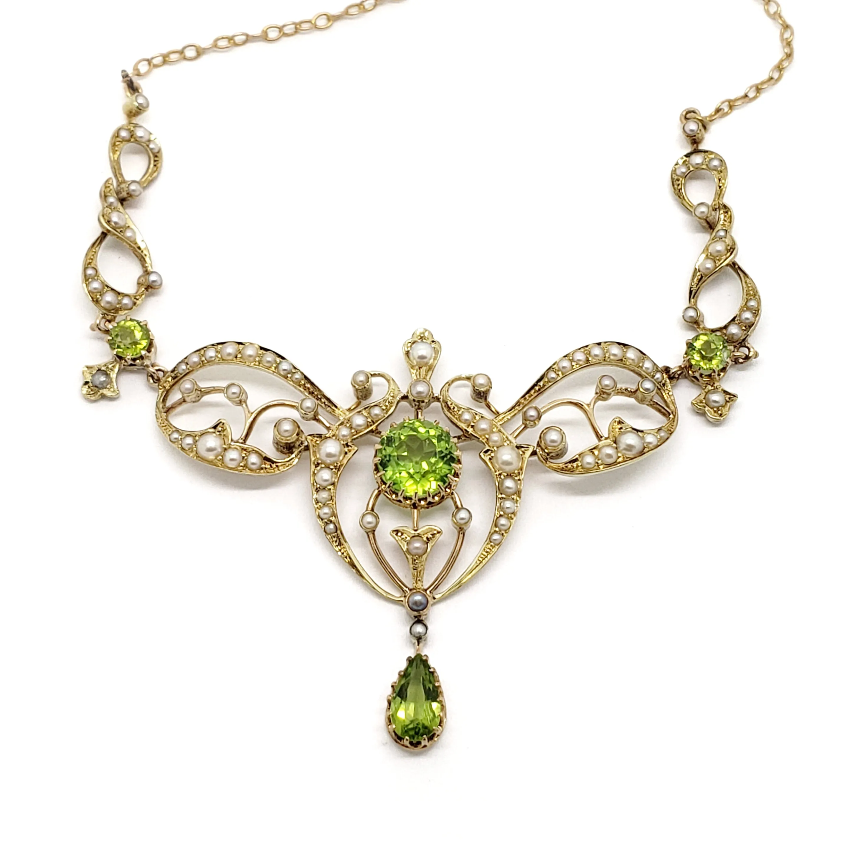 Antique Birks Peridot Lavaliere