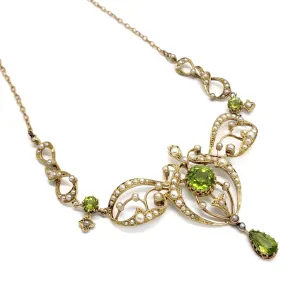 Antique Birks Peridot Lavaliere
