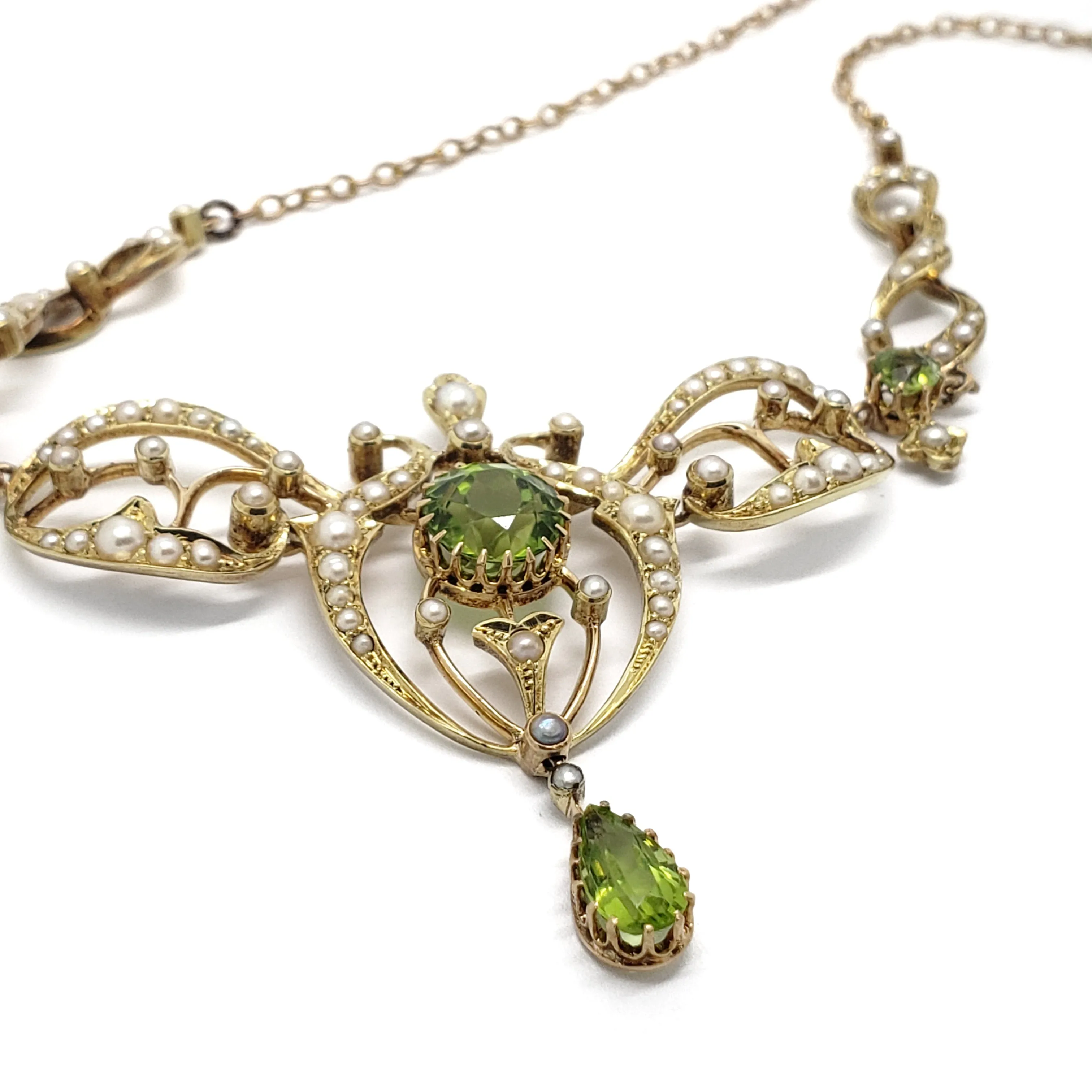 Antique Birks Peridot Lavaliere