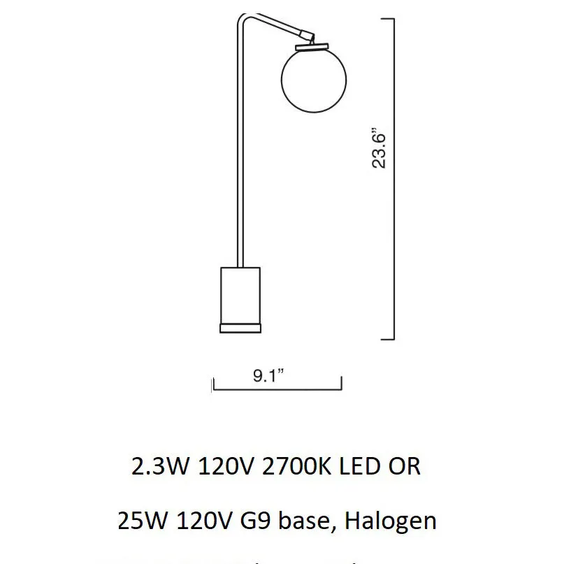 Array Opal Table Lamp