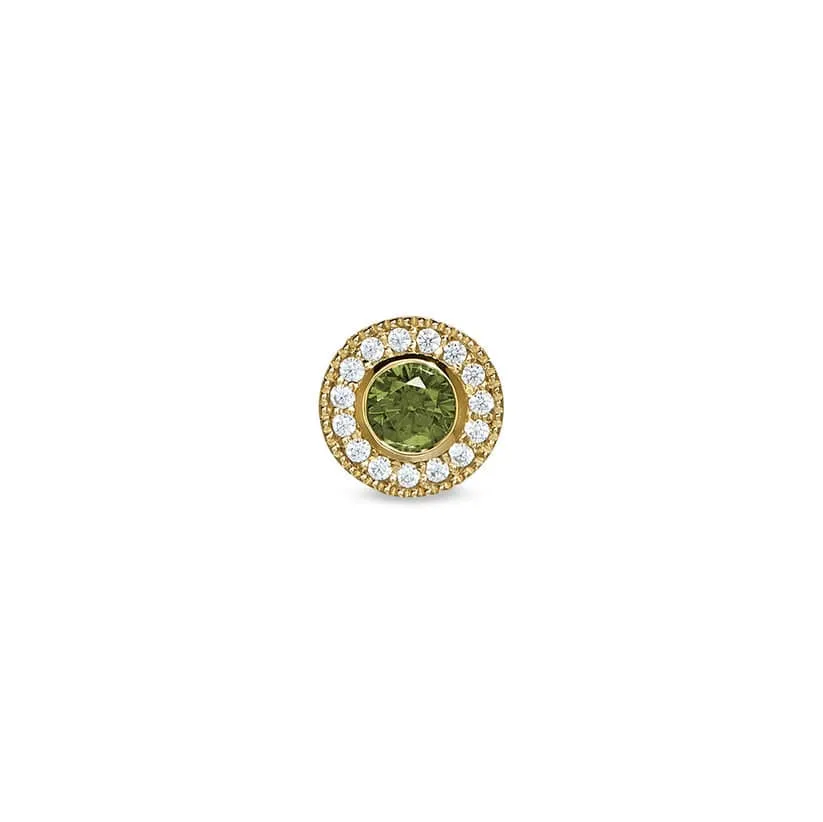August Peridot Birthstone Necklace Charm - BL2300CH8G