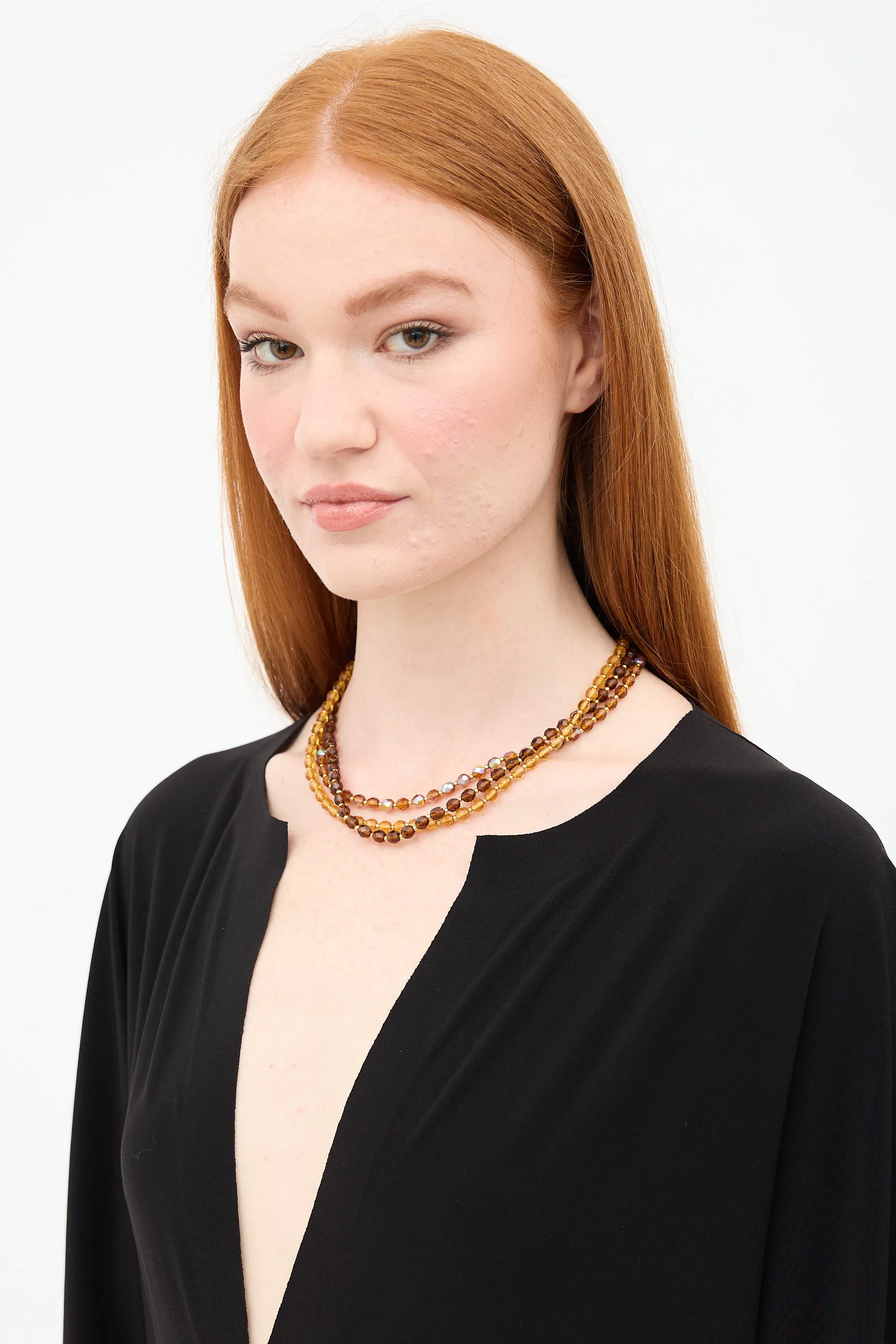 Beaded Multi Strand Necklace