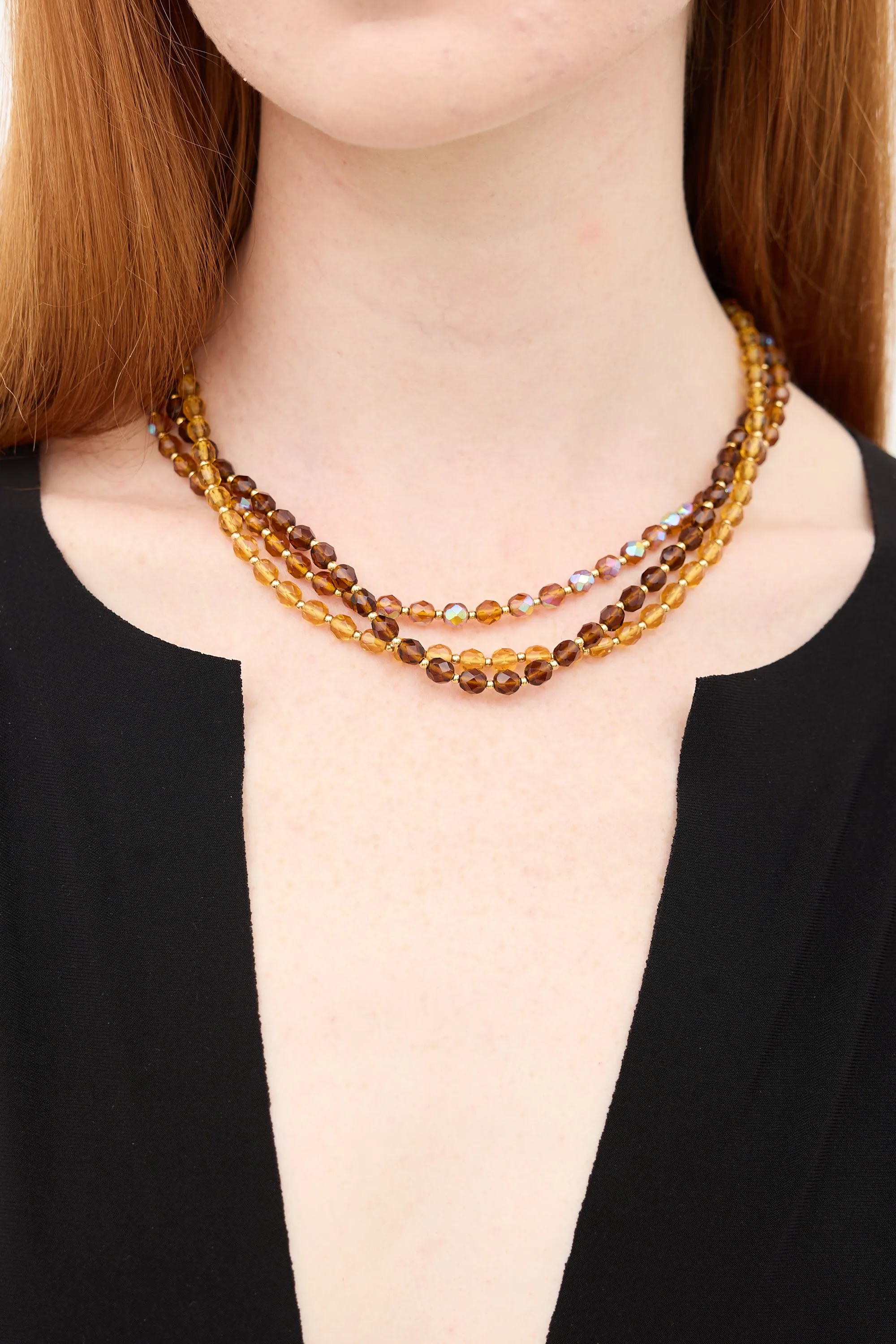 Beaded Multi Strand Necklace