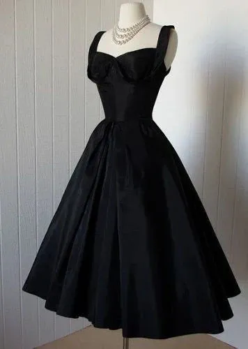 Black Elegant A Line Cocktail Dresses Short Prom Dress Charming Evening Party Dress
