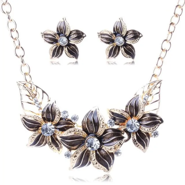 Charming Crystal  Flower Set