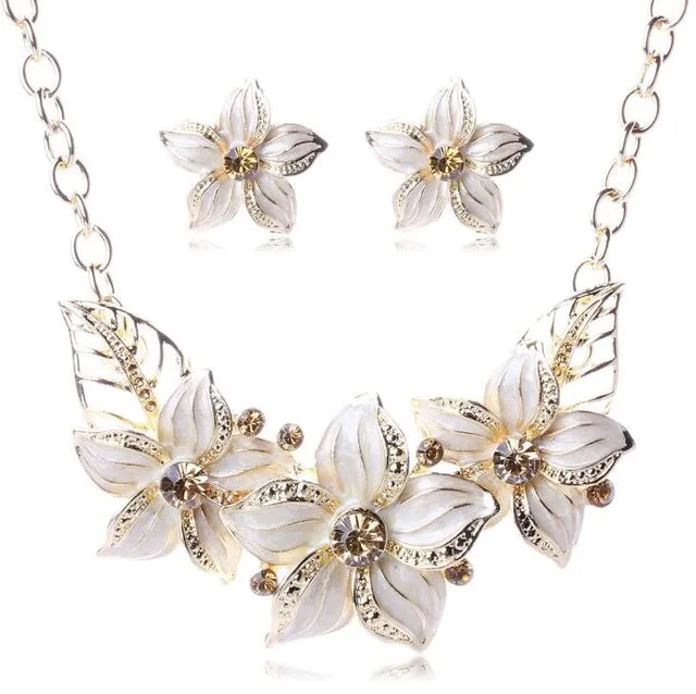 Charming Crystal  Flower Set