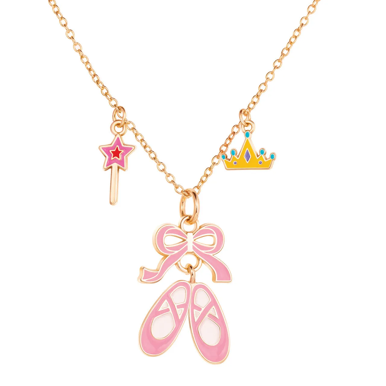 Charming Whimsy Necklace and Earring Gift Set- Ballet Shoes