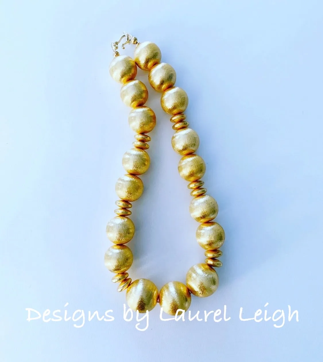 Chunky Gold Bead Statement Necklace