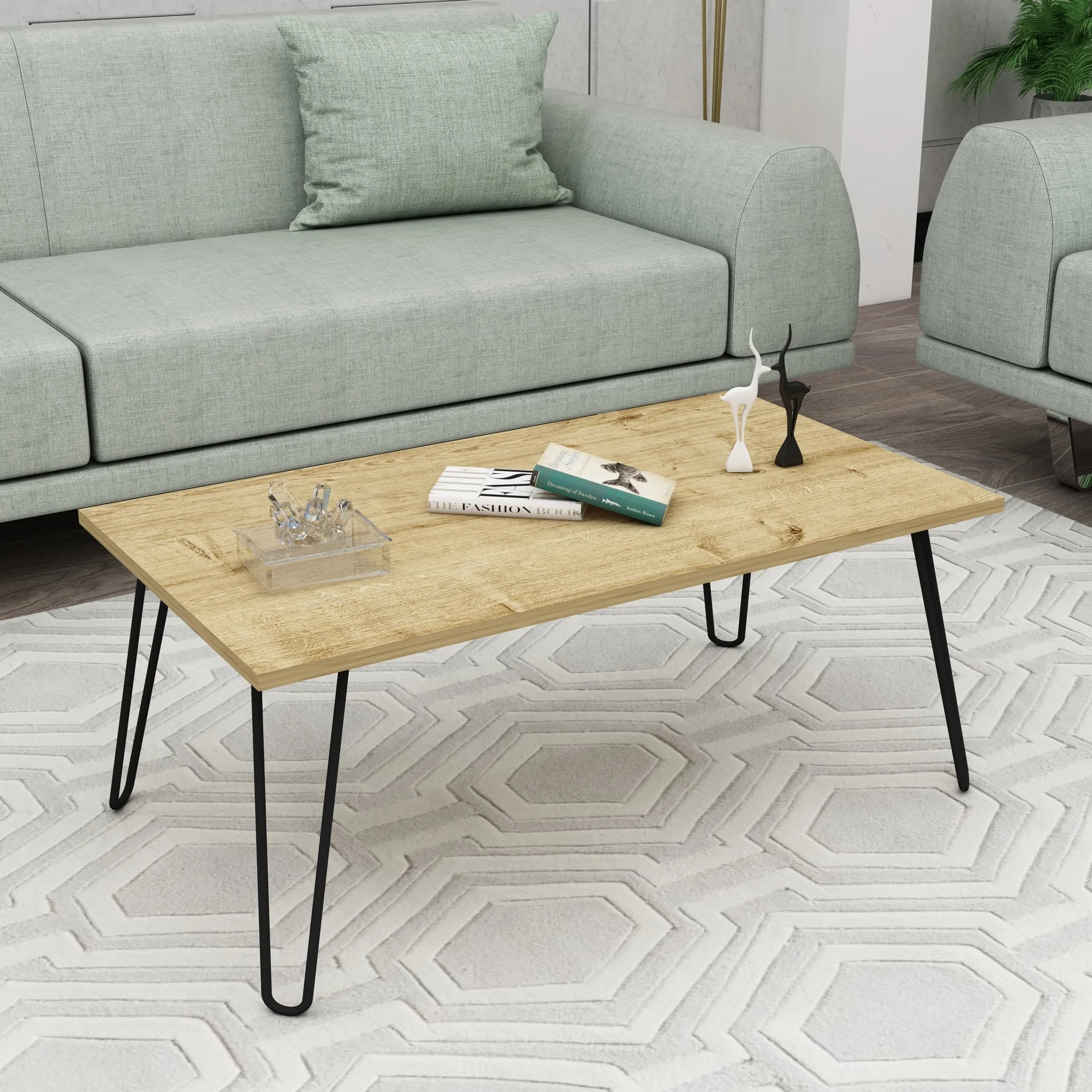 Coffee Table with Metal Legs Otello