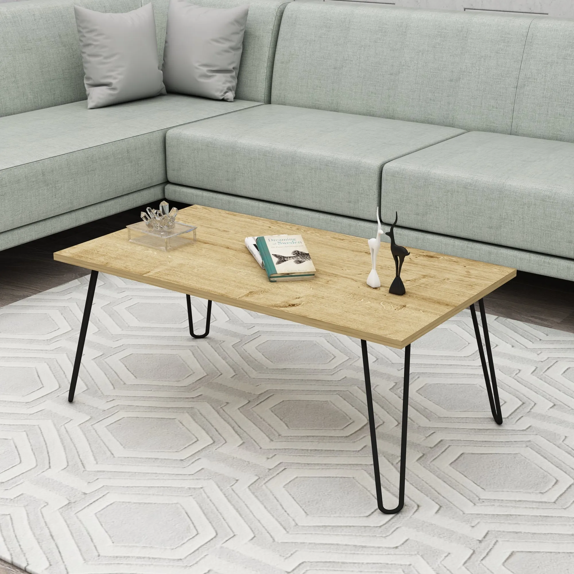 Coffee Table with Metal Legs Otello