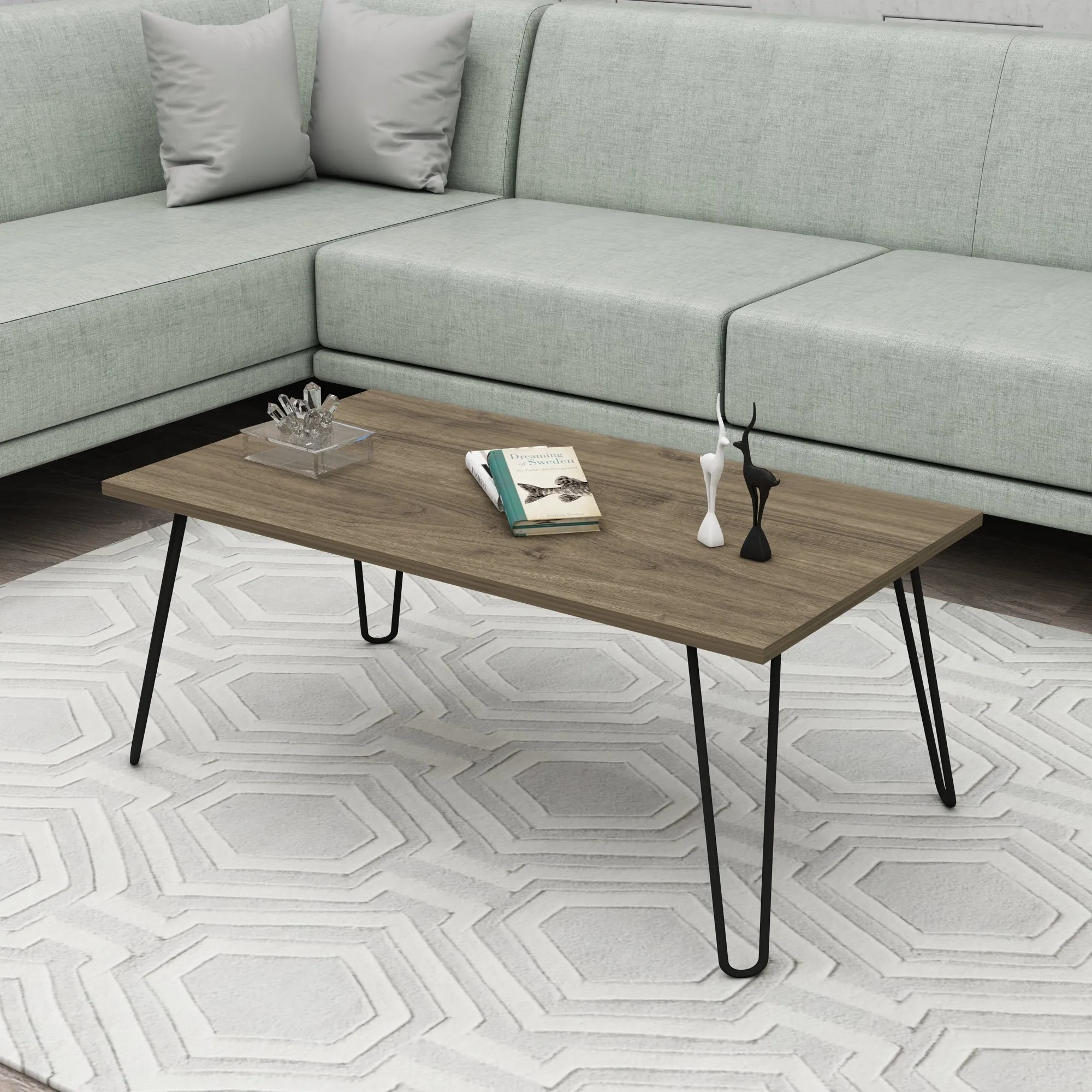Coffee Table with Metal Legs Otello