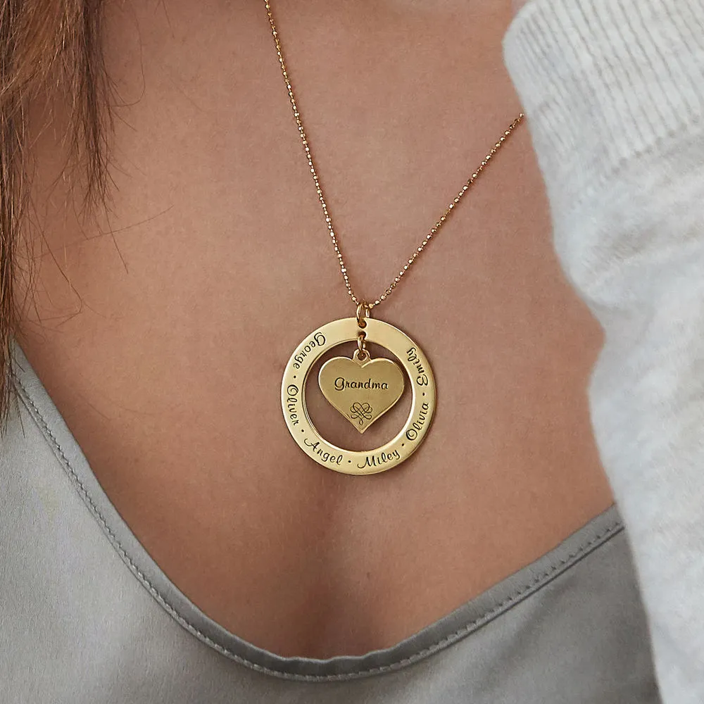 Custom Family Name Locket Necklace