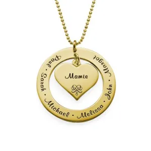 Custom Family Name Locket Necklace
