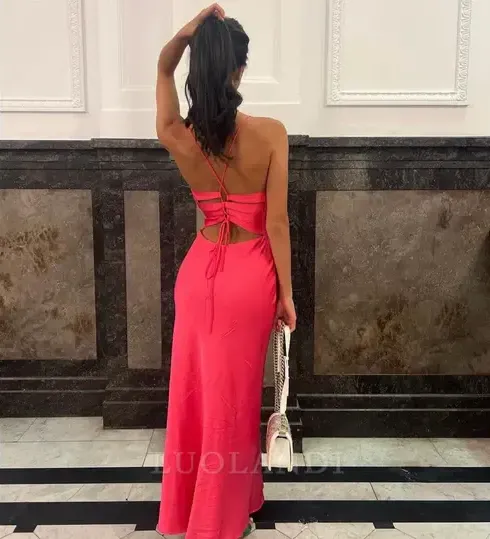 Elegant V-neck Straps Mermaid Long Prom Dress Charming Evening Party Dress Formal Dress