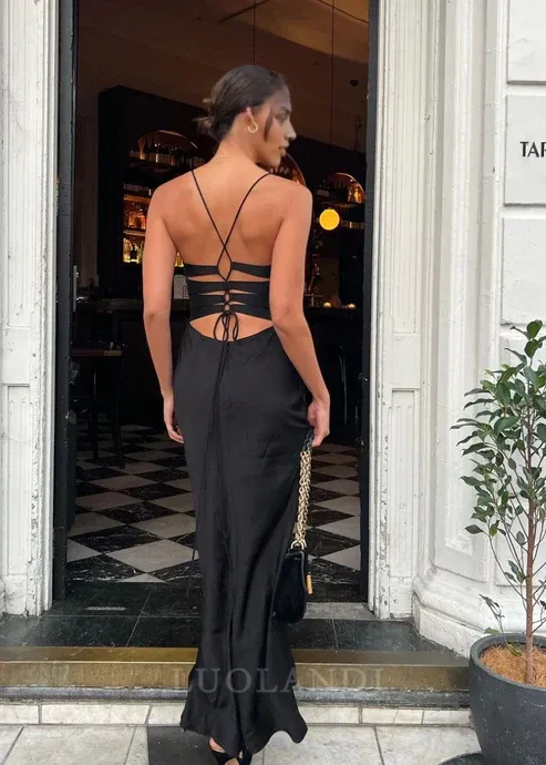 Elegant V-neck Straps Mermaid Long Prom Dress Charming Evening Party Dress Formal Dress