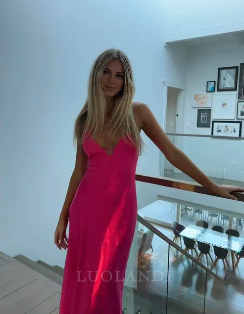 Elegant V-neck Straps Mermaid Long Prom Dress Charming Evening Party Dress Formal Dress