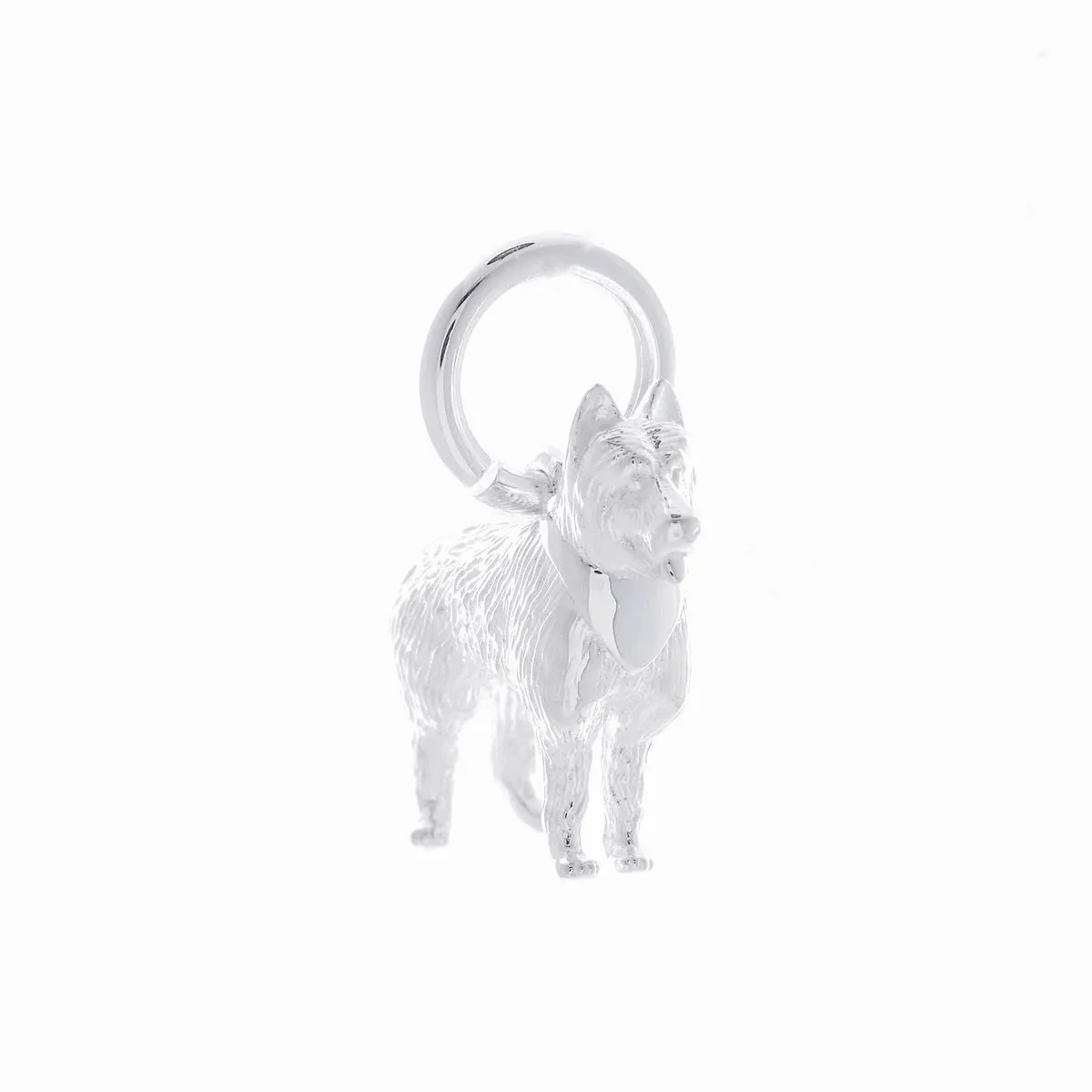 German Shepherd Silver Dog Charm