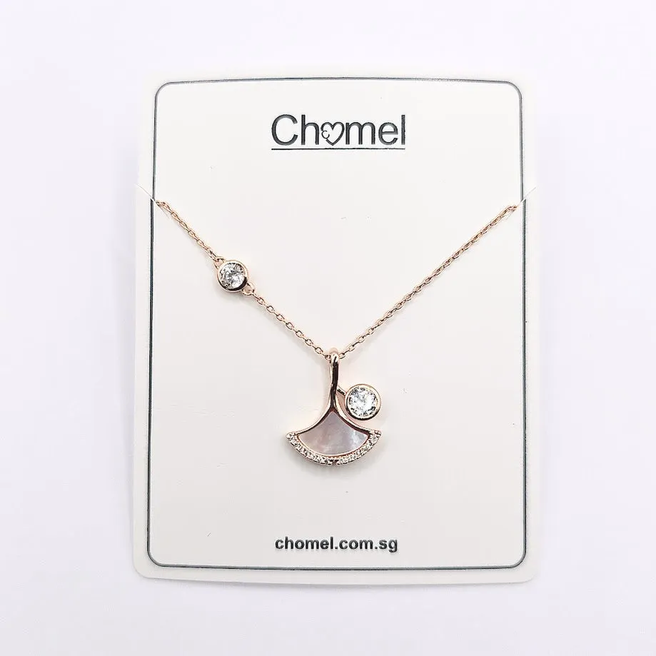 Gingko Leaf Mother of Pearl  Necklace