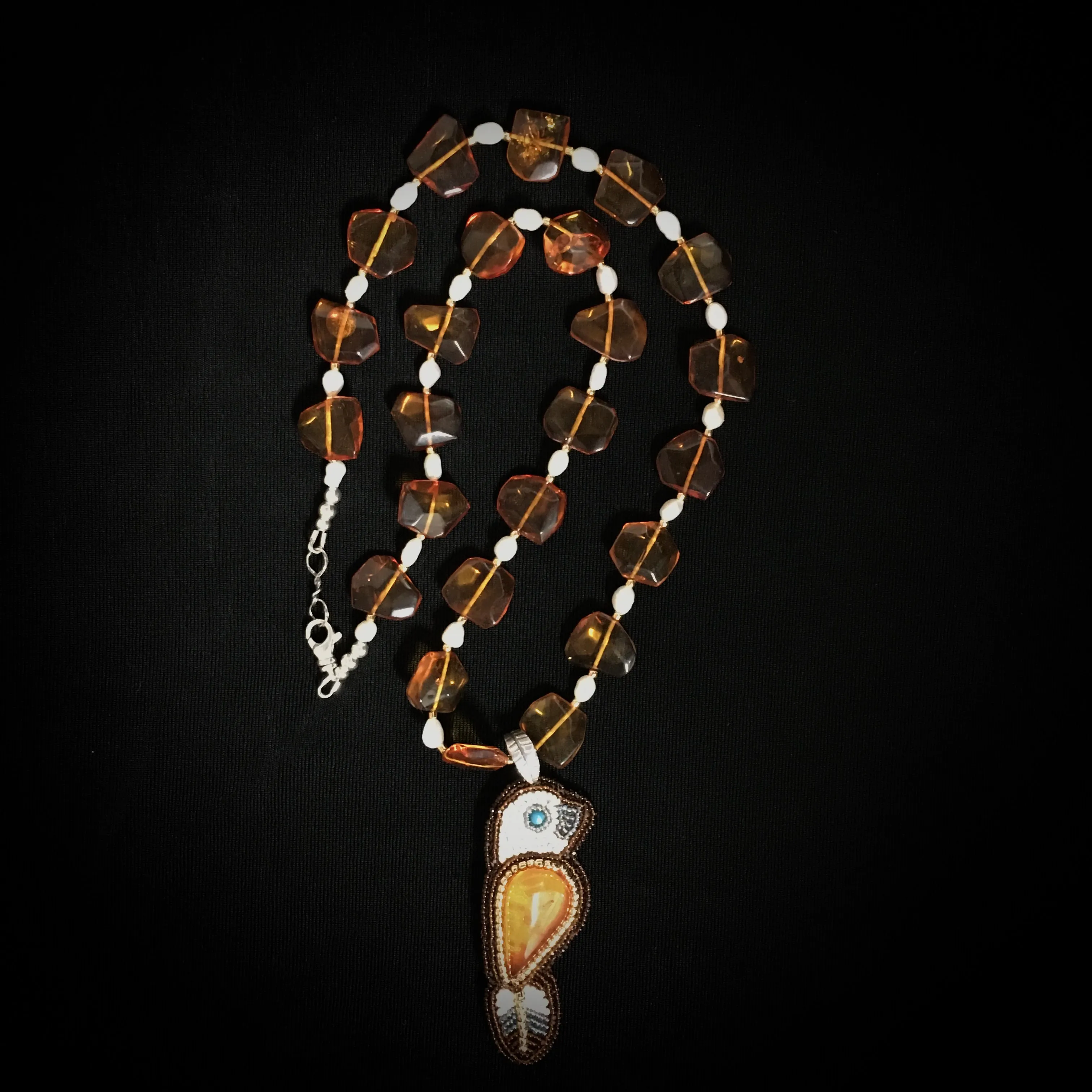 Golden Eagle Necklace, by Jovanna Poblano