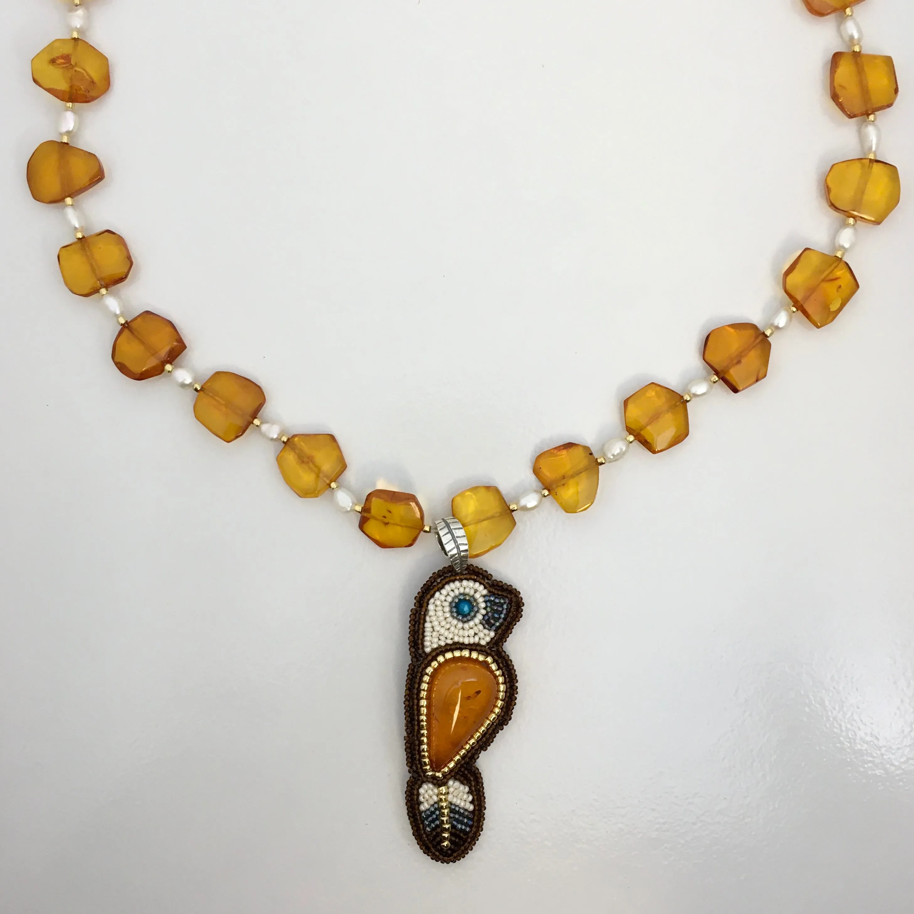 Golden Eagle Necklace, by Jovanna Poblano