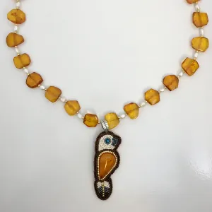Golden Eagle Necklace, by Jovanna Poblano