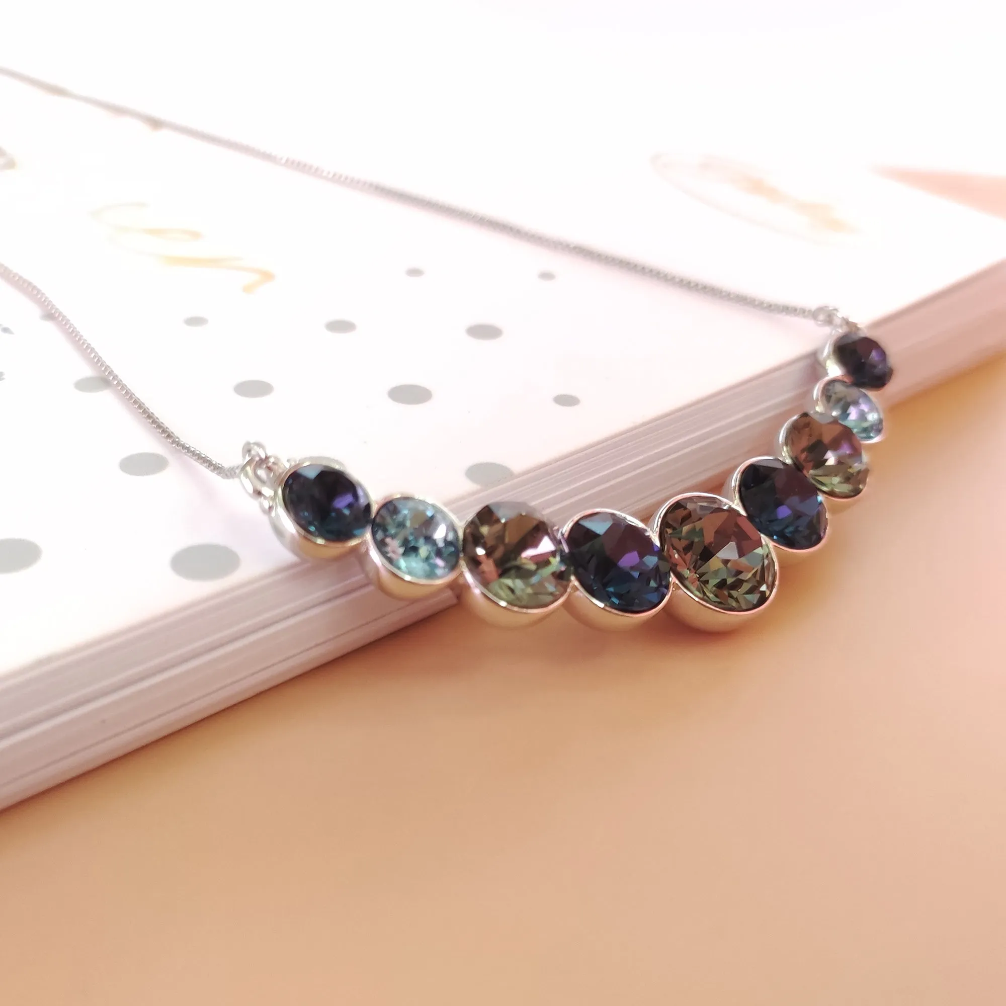 Graduated Multi Stone Necklace