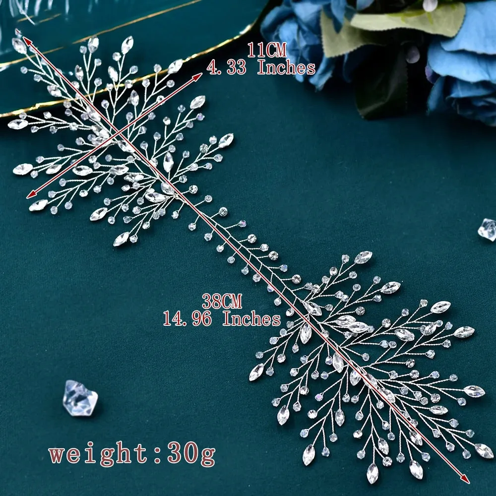 Handmade Crystal Bride Hairband: Elegant Rhinestone Wedding Headwear