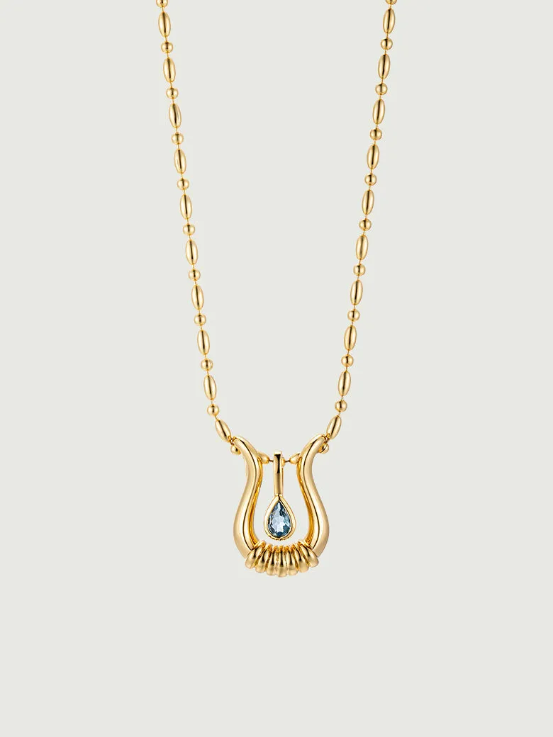 Lyre Gemstones Necklace Set