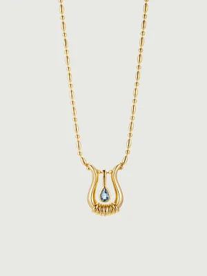 Lyre Gemstones Necklace Set