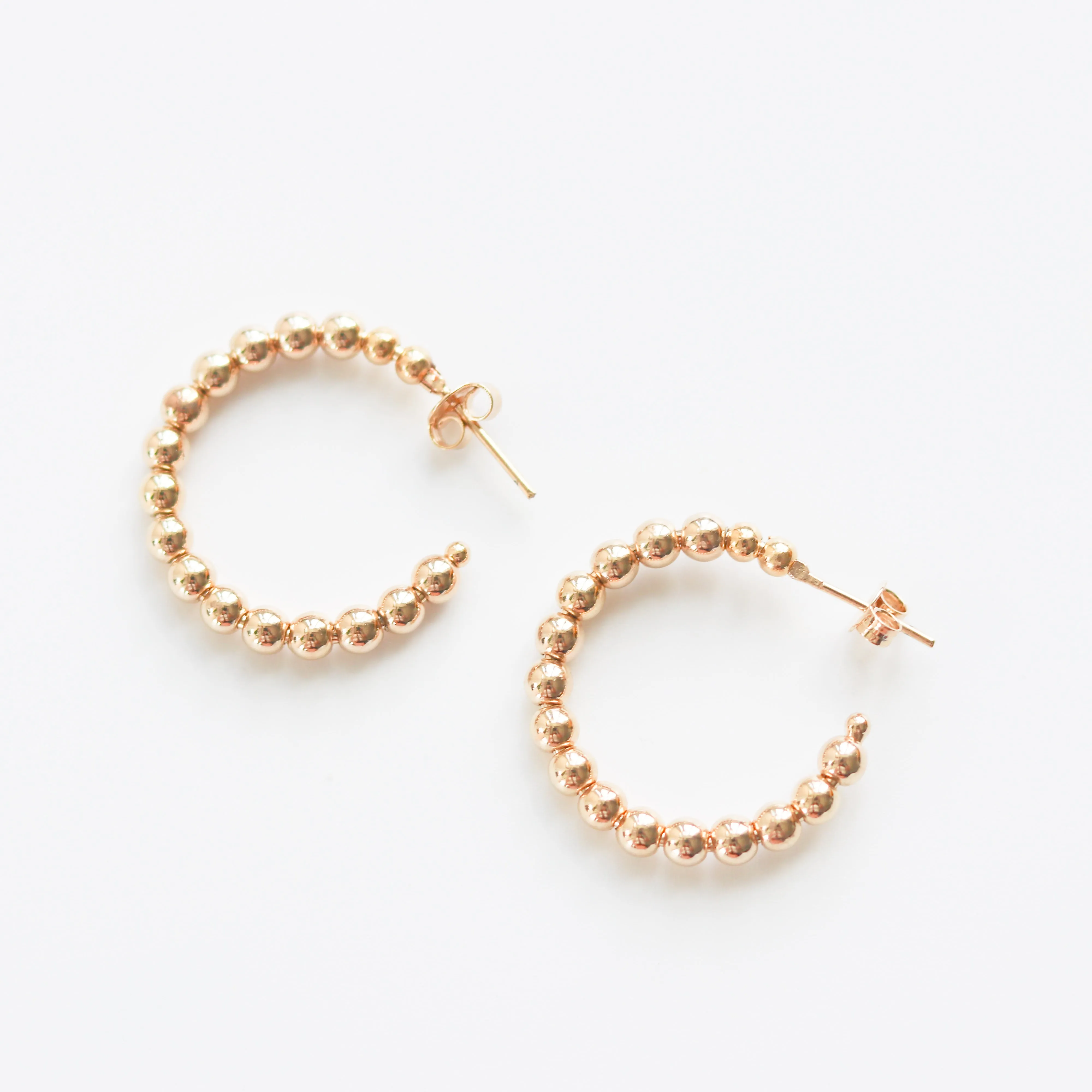 Medium Beaded Hoop Earring
