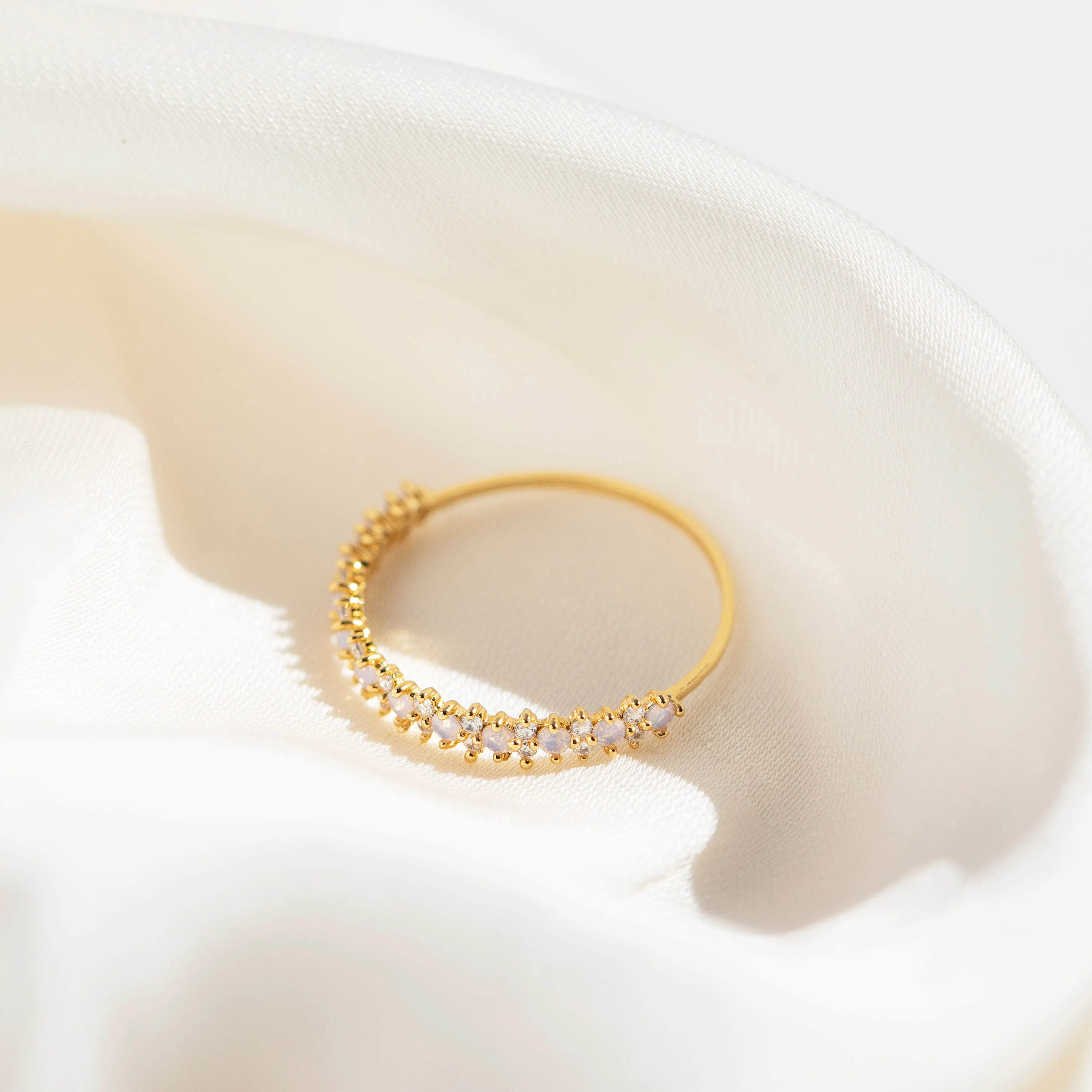 Moonstone cubic ring