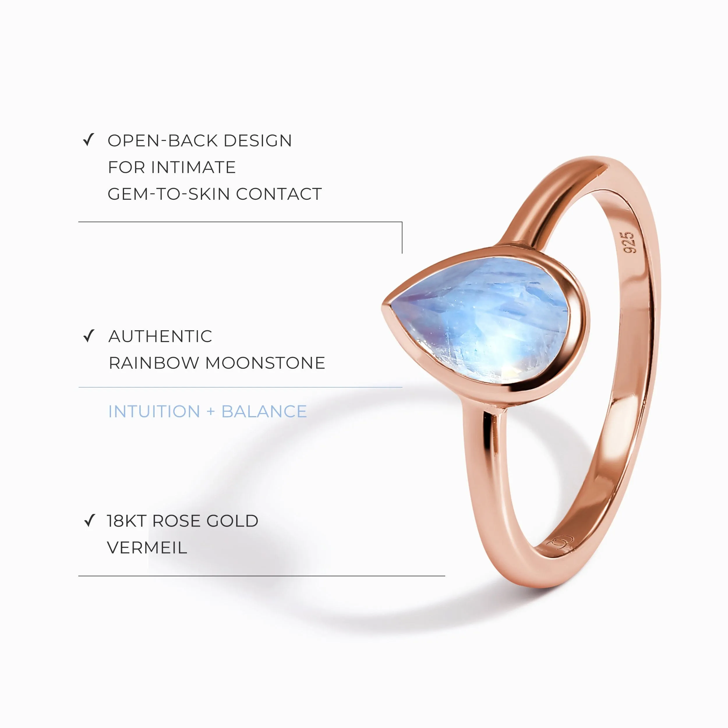Moonstone Ring - Skin Kiss