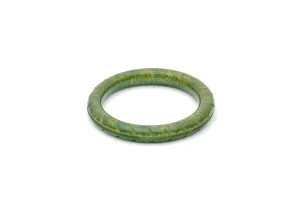 Narrow Golden Olive Fakelite Maiden Bangle