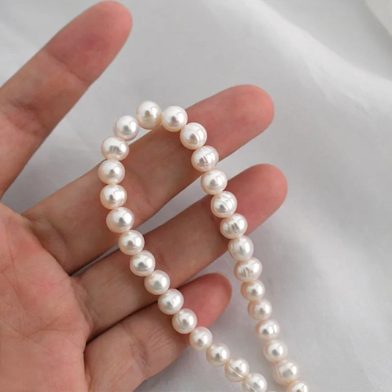 Natural Freshwater Pearl Chokers Necklace 925 Sterling silver clasp