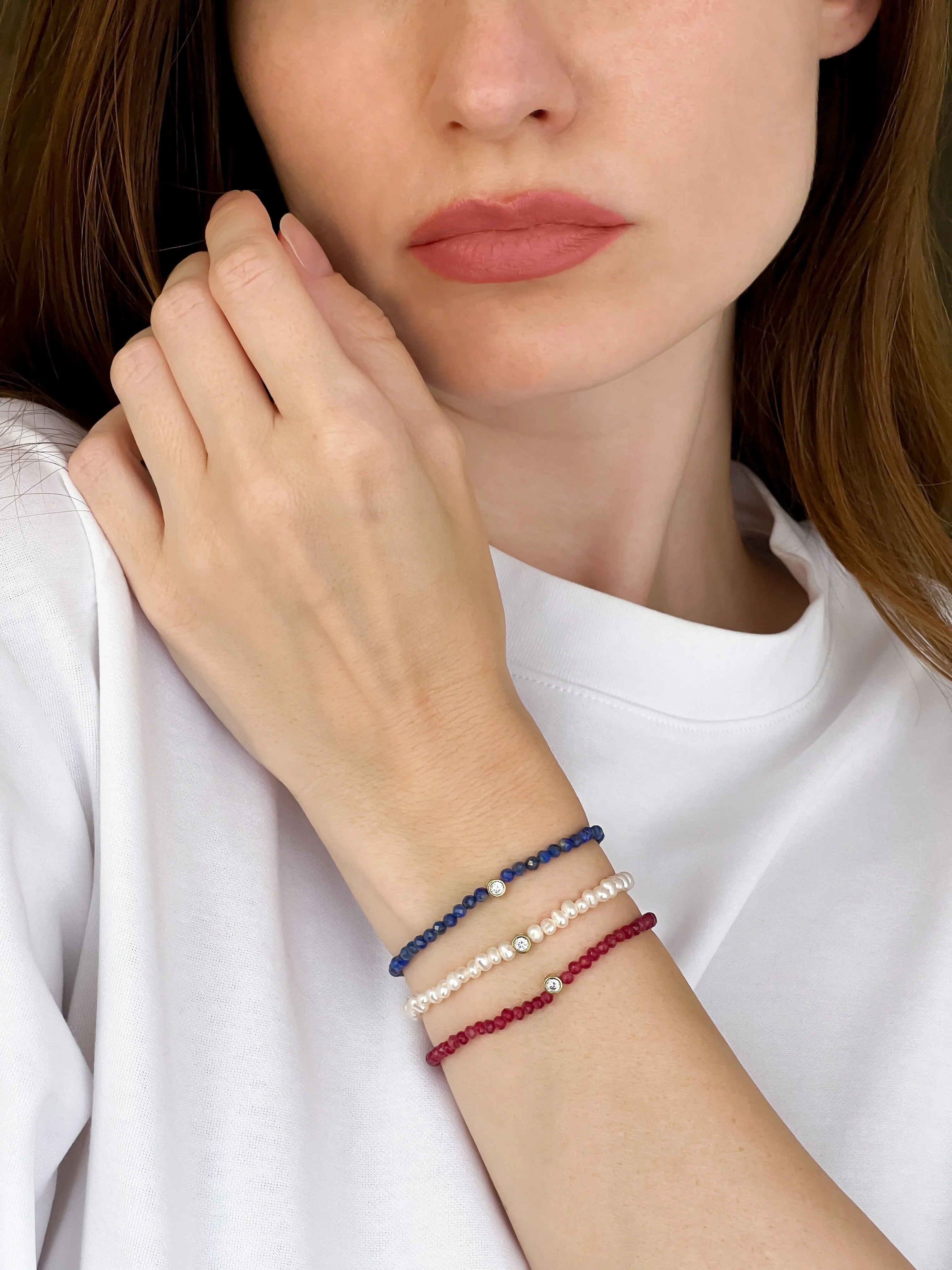 Pearl & Diamond Bracelet - 14K White Gold