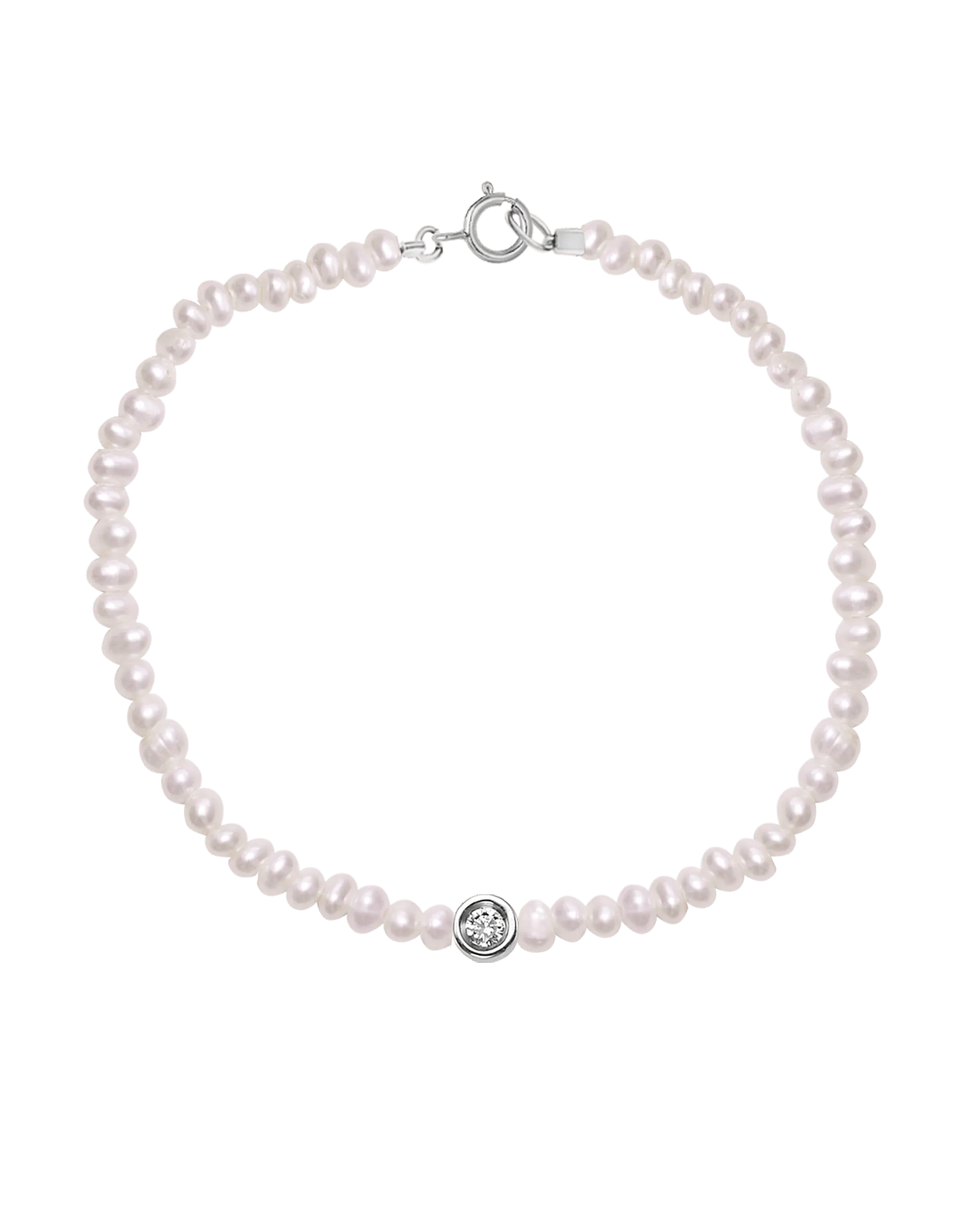 Pearl & Diamond Bracelet - 14K White Gold
