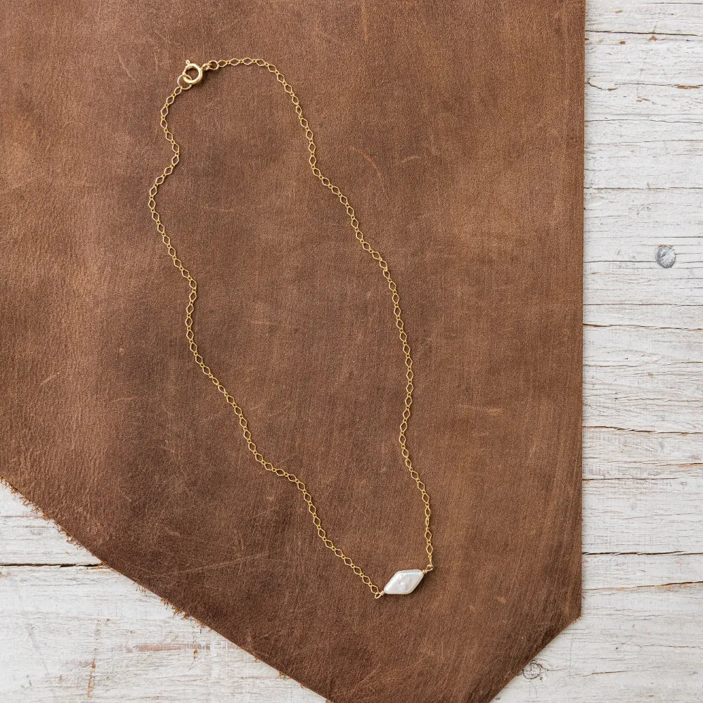 Pearl Rhomb Necklace