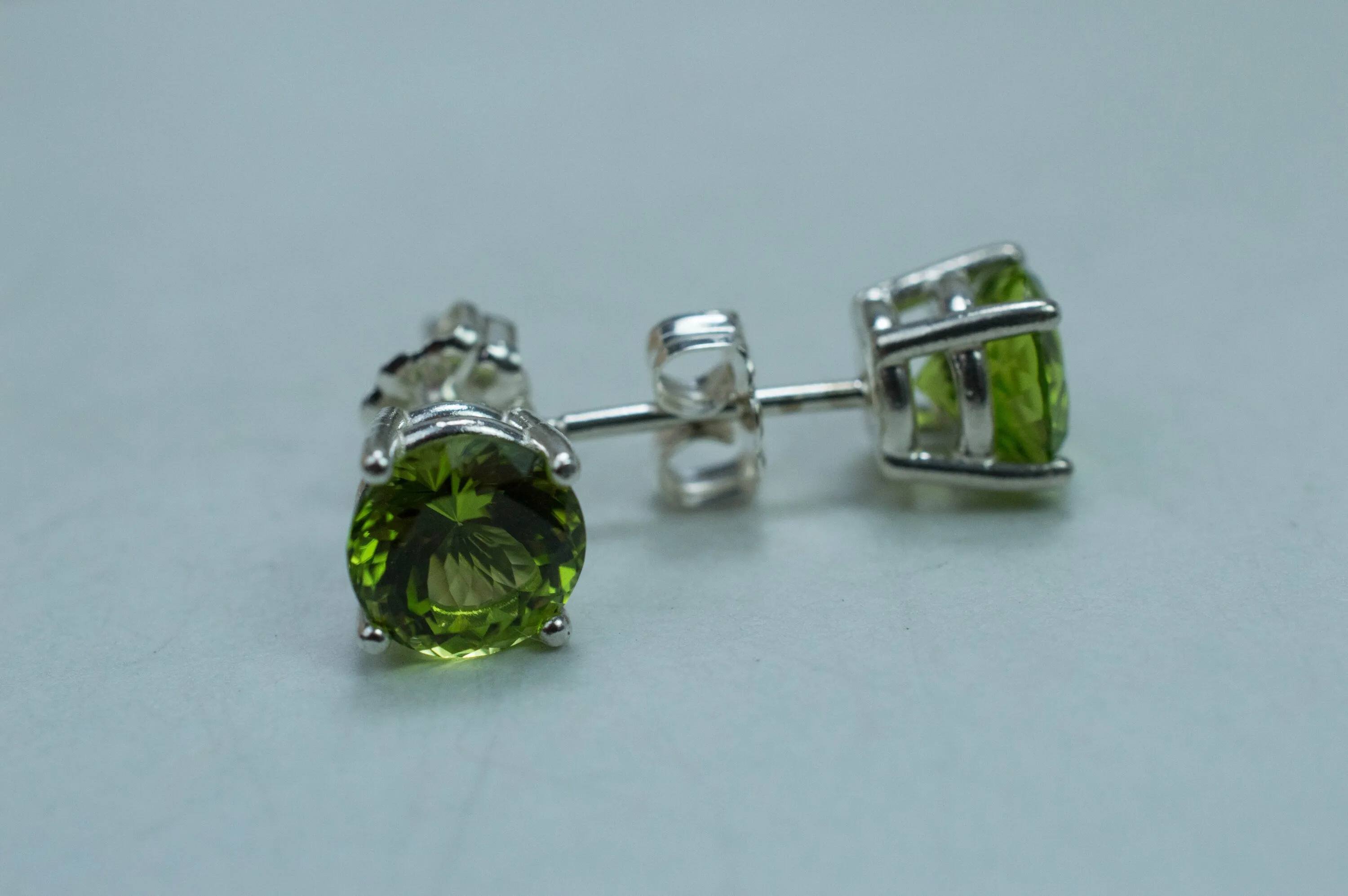 Peridot Earrings; Natural Untreated Tanzania Go Go Peridot; 2.690cts