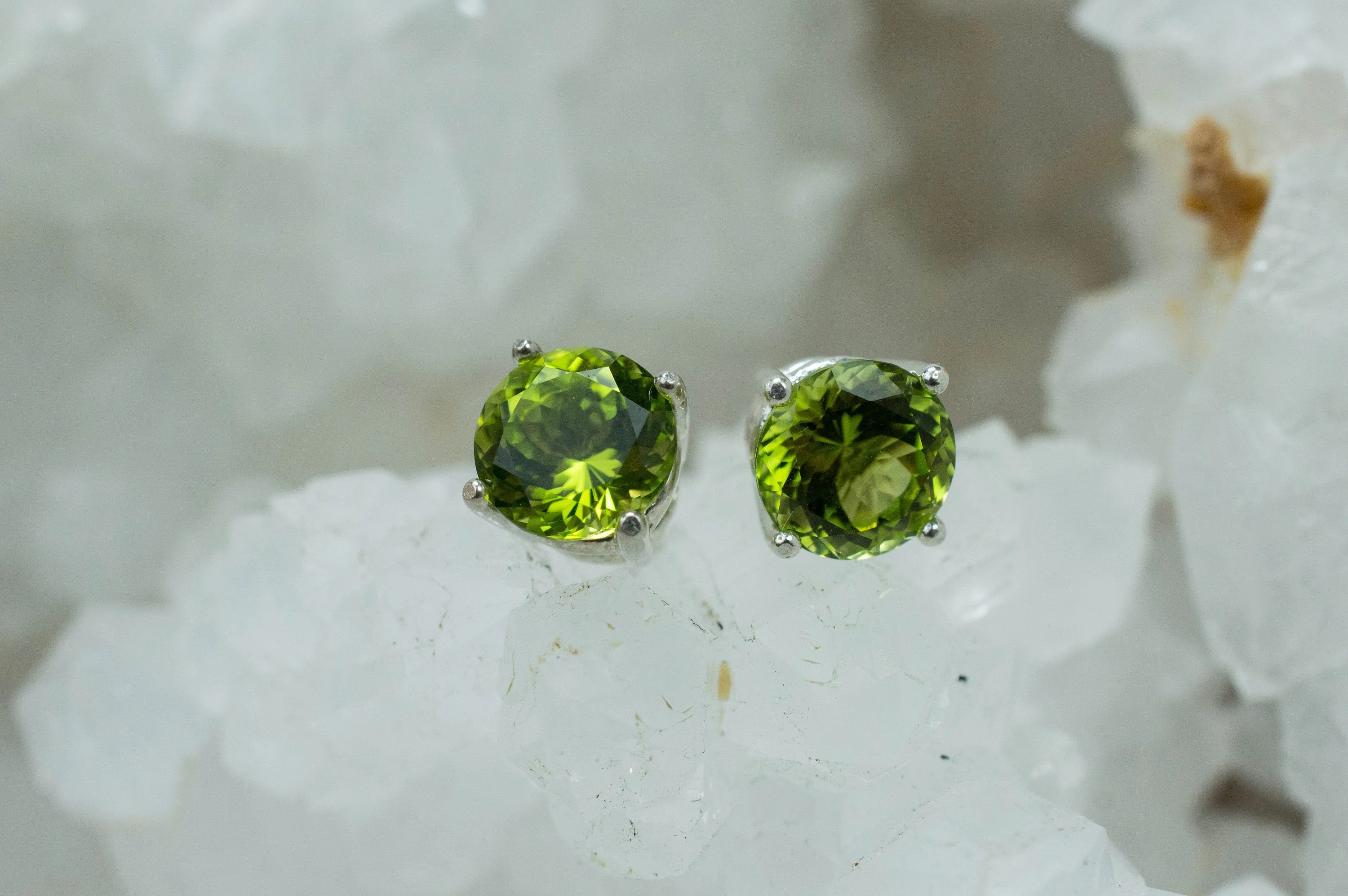 Peridot Earrings; Natural Untreated Tanzania Go Go Peridot; 2.690cts