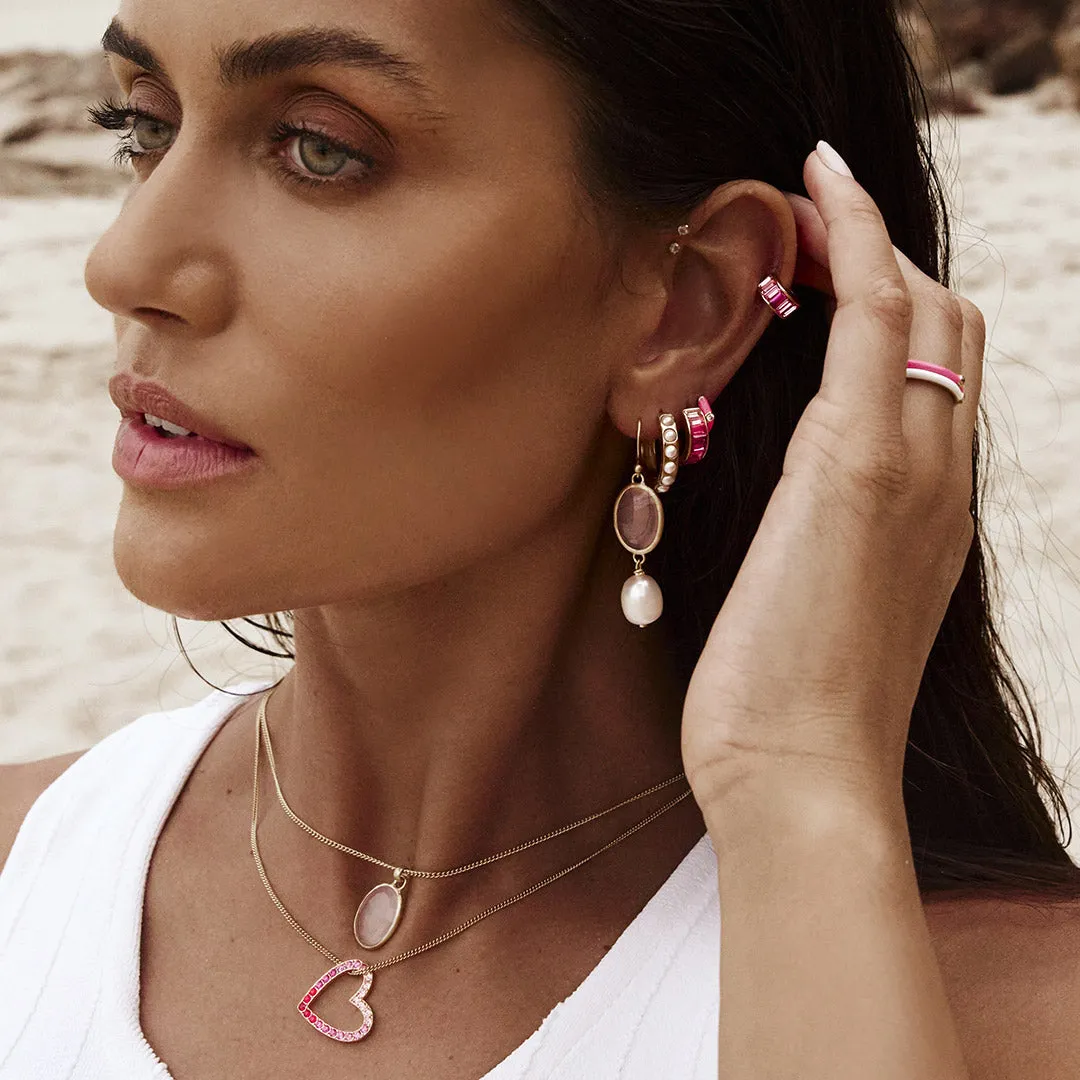 PINK OMBRE MIDI HOOPS