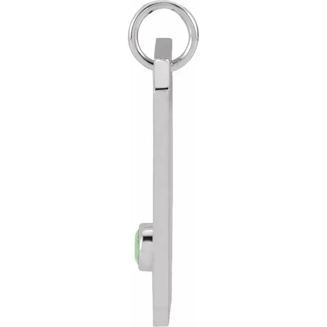 Platinum 14k Yellow Rose White Gold Sterling Silver Diamond Natural Chrysoprase Libra Zodiac Horoscope Constellation Pendant Necklace