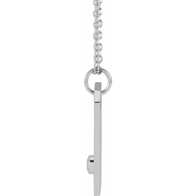 Platinum 14k Yellow Rose White Gold Sterling Silver Diamond Natural Chrysoprase Libra Zodiac Horoscope Constellation Pendant Necklace