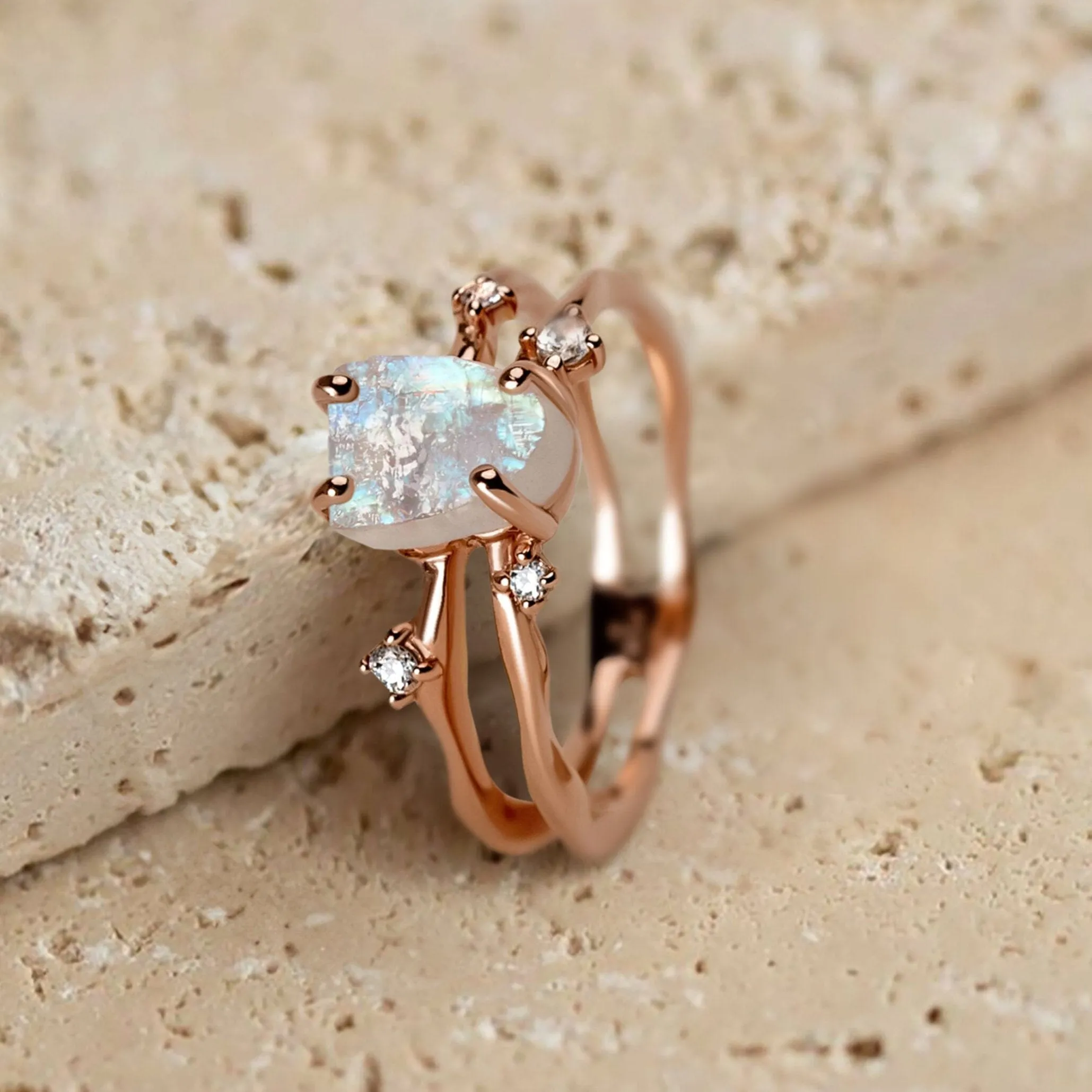 Raw Crystal Ring - Flow
